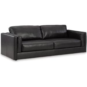 Signature Design by Ashley Amiata Modern Leather Match Upholstered Oversized Chair, Black(Black)