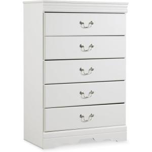Signature Design by Ashley Anarasia Modern Glam Children’s 6 Drawer Dresser, White(White)