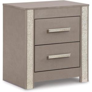 Signature Design by Ashley Blairhurst 3 Drawer Nightstand with USB Charging, 28.75″ Tall, Light Grayish Brown(Grey)