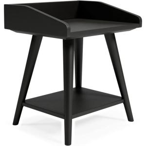 Signature Design by Ashley Blariden Modern Accent or End Table, White(Charcoal)