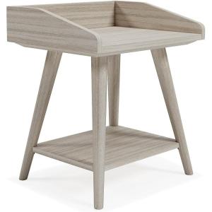 Signature Design by Ashley Blariden Modern Accent or End Table, White(Tan)