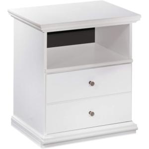 Signature Design by Ashley Bostwick Shoals Children’s Traditional 1 Drawer Nightstand with 1 Storage Cubby, 24.37″ Tall, White(Bostwick Shoals)