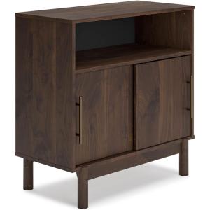 Signature Design by Ashley Brymont Modern 2 Door Accent Cabinet, Grayish Brown(Dark Brown)