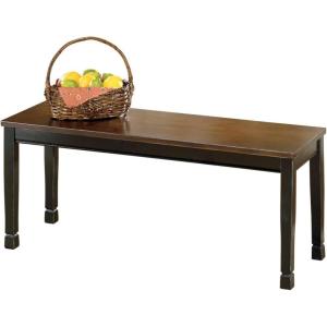 Signature Design by Ashley D580-00 Dining Room Bench, 44.25″ W x 16.25″ D x4.25 H, Black(Black)