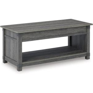 Signature Design by Ashley Freedan Rustic Farmhouse Lift Top Coffee Table, Gray(Grey)