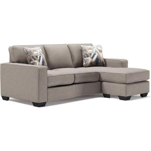 Signature Design by Ashley Greaves Modern Sectional Sofa Couch with Convertible Chaise Lounge, Beige(Grey)