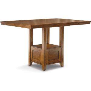 Signature Design by Ashley Haddigan Traditional Rectangular 36″ Counter Height Dining Extension Table, Dark Brown(Medium Brown)
