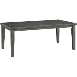 Signature Design by Ashley Haddigan Traditional Rectangular Dining Extension Table, Seats up to 8, Dark Brown(Grey)