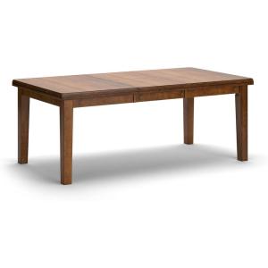 Signature Design by Ashley Haddigan Traditional Rectangular Dining Extension Table, Seats up to 8, Dark Brown(Medium Brown)