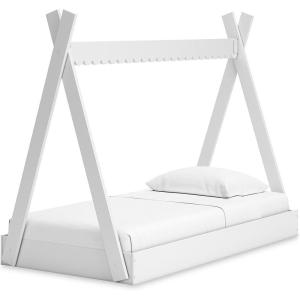 Signature Design by Ashley Hallityn Kids Twin Tent Bed, White(Twin)