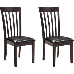 Signature Design by Ashley Hammis Rake Back Dining Room Chair, Set of 2, Dark Brown(Dark Brown)