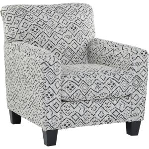 Signature Design by Ashley Hayesdale Modern Accent Chair with Removable Cushions and Tapered Legs, Black & Gray(Black & Gray)