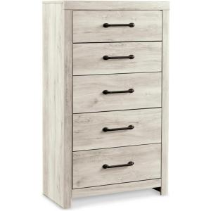 Signature Design by Ashley Hyanna Rustic 5 Drawer Chest, Rustic(Dark Brown & Gray)