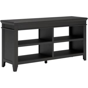 Signature Design by Ashley Kanwyn Classic Credenza with 2 Adjustable Shelves, White(Black)