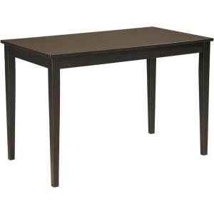 Signature Design by Ashley Kimonte Rectangular Dining Room Table, Black(Almost Black)