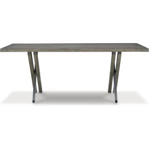 Signature Design by Ashley Krystanza Casual Dining Table with Cross Base, Light Gray