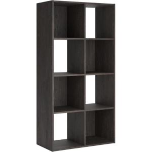 Signature Design by Ashley Langdrew 8 Cube Storage Organizer or Bookcase, Black(Charcoal)