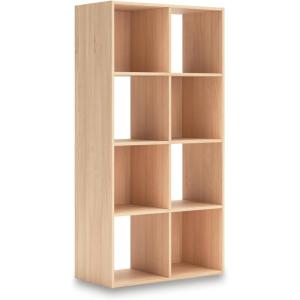 Signature Design by Ashley Langdrew 8 Cube Storage Organizer or Bookcase, Black(Tan)