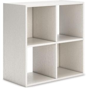 Signature Design by Ashley Langdrew 8 Cube Storage Organizer or Bookcase, Black(White)