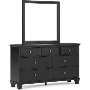 Signature Design by Ashley Lanolee Classic 2 Drawer Nightstand for Bedroom, 26.75″ Tall, Black(Black)