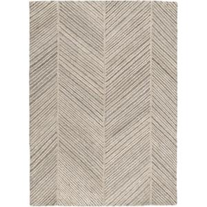Signature Design by Ashley Leaford Hand Tufted Chevron 7’8″ x 10′ Area Rug, 6mm Pile, Taupe