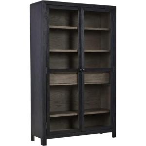 Signature Design by Ashley Lenston Transitional Accent Cabinet, Black & Gray