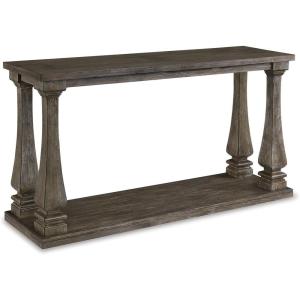 Signature Design by Ashley Mallacar Vintage Sofa Console Table, Weathered Gray(Grey)