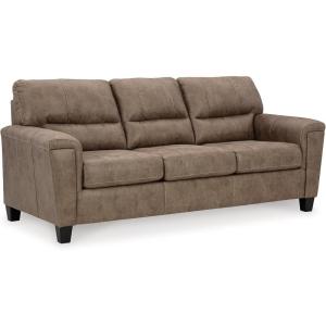Signature Design by Ashley Navi Modern Queen Sofa Sleeper with Removable Cushions, Dark Brown