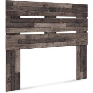 Signature Design by Ashley Neilsville Butcher Block Panel Headboard, Queen, Beige(Dark Brown)