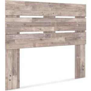 Signature Design by Ashley Neilsville Butcher Block Panel Headboard, Queen, Beige(Light Brown)