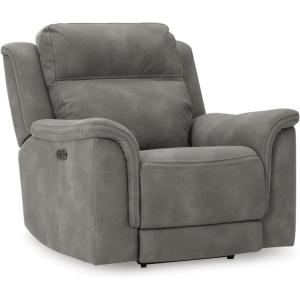Signature Design by Ashley Next-Gen DuraPella Power Reclining Loveseat with Center Console and Adjustable Headrest, Beige(Grey)
