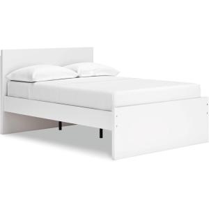 Signature Design by Ashley Onita Contemporary Adjustable Height Panel Headboard for Bedroom, Twin, White(Full)
