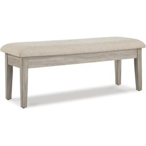 Signature Design by Ashley Parellen Upholstered Storage Dining Bench, Beige