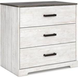 Signature Design by Ashley Paxberry Boho 5 Drawer Chest of Drawers, Whitewash(Two-tone)