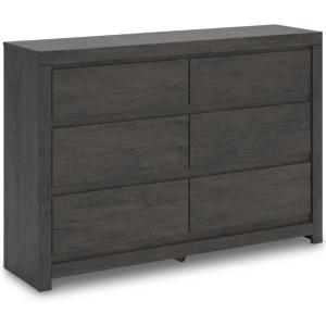 Signature Design by Ashley Paxberry Boho 6 Drawer Dresser, Whitewash(Charcoal)