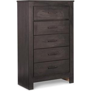 Signature Design by Ashley Porter Traditional 5 Drawer Chest of Drawers, Dark Brown(Almost Black)