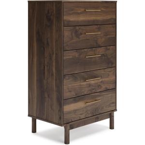 Signature Design by Ashley Porter Traditional 5 Drawer Chest of Drawers, Dark Brown(Mocha)