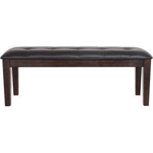 Signature Design by Ashley Ralene Tufted Upholstered Dining Room Bench, Medium Brown(Dark Brown)