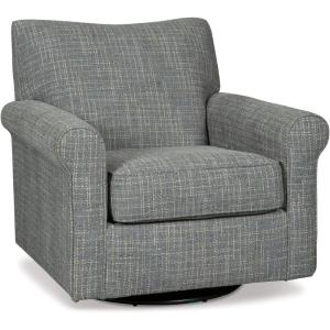 Signature Design by Ashley Renley 360-Degree Swivel Glider Nursery Accent Chair, Gray