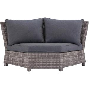Signature Design by Ashley Salem Beach Outdoor Corner Seat, Gray