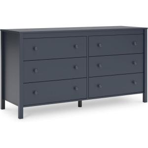 Signature Design by Ashley Simmenfort Vintage 5 Drawer Chest with Safety Stop, Blue(6 Drawer Dresser)