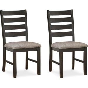 Signature Design by Ashley Skempton Modern Farmhouse Dining Room Chair, 2 Count, Whitewash(Black)