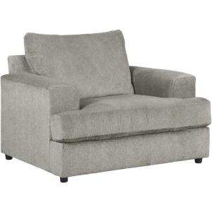 Signature Design by Ashley Soletren Contemporary Chenille Chair and a Half, Off-White(Grey)
