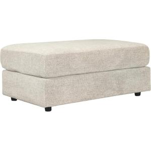 Signature Design by Ashley Soletren Contemporary Chenille Oversized Ottoman, Off-White(Cream)