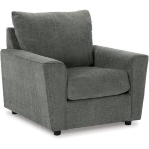 Signature Design by Ashley Stairatt Contemporary Square Upholstered Chair, Gray(Dark Gray)