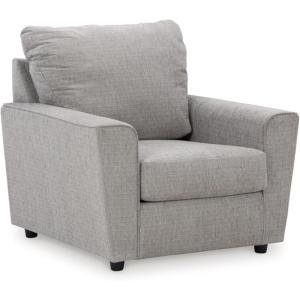 Signature Design by Ashley Stairatt Contemporary Square Upholstered Chair, Gray(Light Gray)