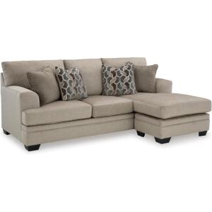 Signature Design by Ashley Stonemeade Casual Right-Arm Facing Sofa Chaise with 4 Toss Pillows, Light Brown(Light Brown)
