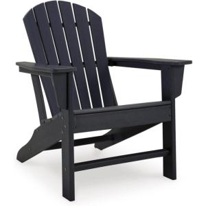 Signature Design by Ashley Sundown Treasure Outdoor Patio HDPE Adirondack Chair, Light Brown(Black)