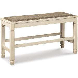 Signature Design by Ashley Tyler Creek Dining Room Bench, Black/Grayish Brown(Whitewash)