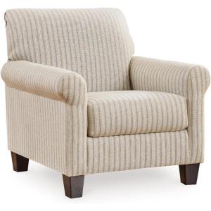 Signature Design by Ashley Valerani Classic Striped Upholstered Accent Chair, Beige